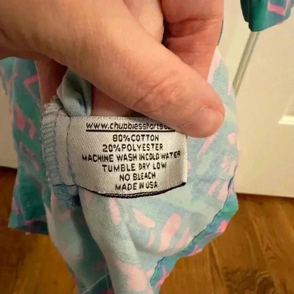 Chubbies The Nutter Pullover Shirt Men Small Surfer Hawaiian Blue Quarter Button - Picture 5 of 10